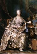 LA TOUR, Maurice Quentin de Portrait of Madame de Pompadour Sweden oil painting artist